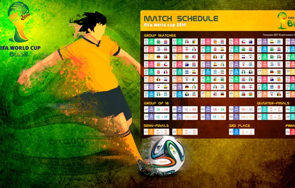 Football, Brazil, table, world Cup, 2014