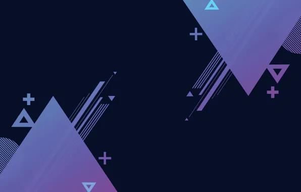 The dark background, triangles, geometry, figure