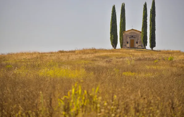 Italy, chapel, Tuscany, Camugliano