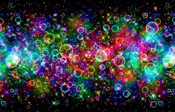 Bubbles, abstraction, paint, texture, the volume