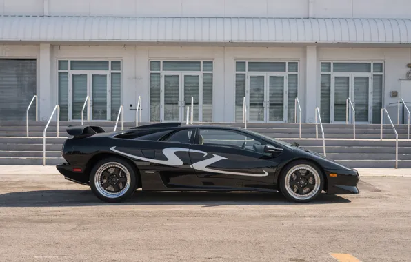 Picture Black, Supercar, Italian, Scissor doors, 1998 Lamborghini Diablo SV