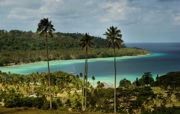 The ocean, coast, island, Laguna, Vanuatu, Escape to nature