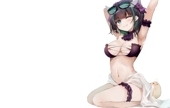 Girl, sexy, lingerie, bra, cleavage, boobs, anime, beautiful