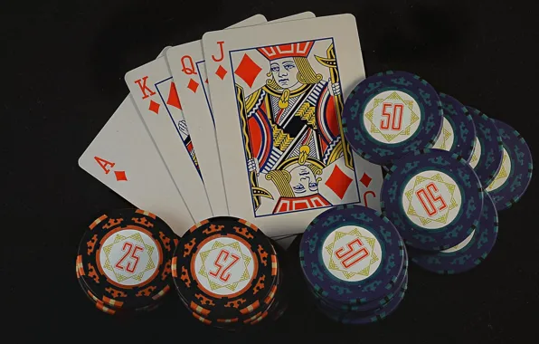 Card, chips, casino