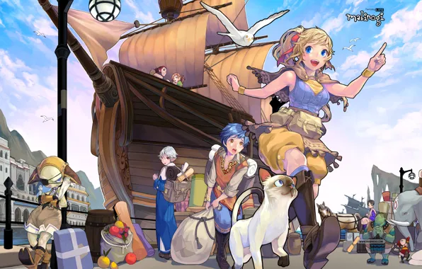 Girl, karabl, elf, port, guy, Goblin, market, The first shopping trip