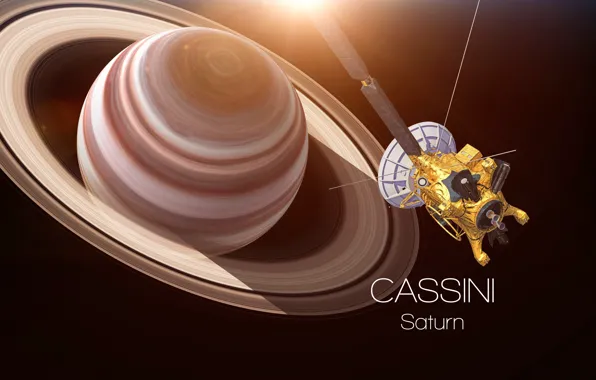 Picture Saturn, satellite, Cassini