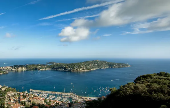 Picture sea, nature, the city, home, yachts, Bay