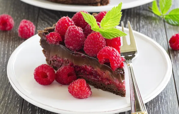 Picture the sweetness, mint, cakes, Malinka, chocolate cake