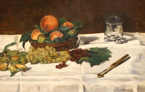 Picture picture, still life, Edouard Manet, The fruit on the Table