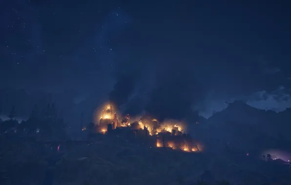 Night, fire, The game, adventure, Avowed