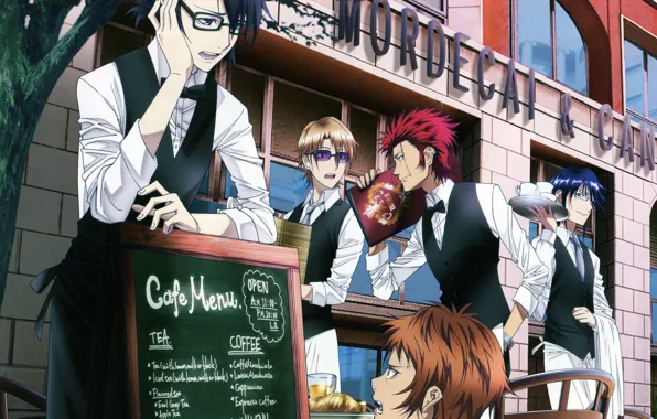 Cafe, guys, the waiters, K Project, Project key