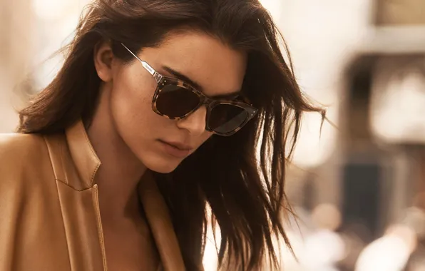 Picture girl, model, hair, brunette, glasses, Kendall Jenner
