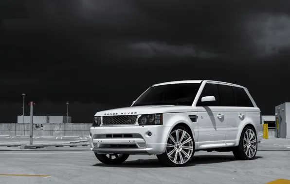 Picture white, the sky, sport, white, side view, land rover, range rover, range Rover