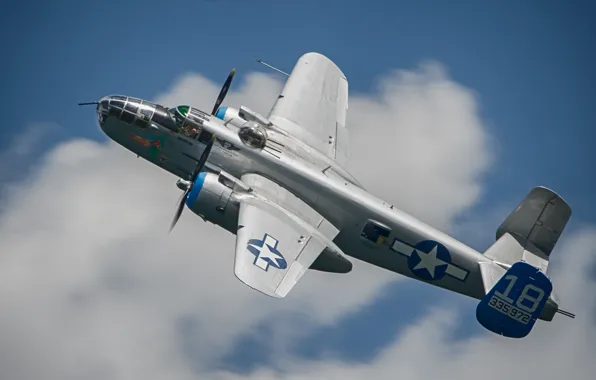 Flight, bomber, American, North American, twin-engine, average, Mitchell, B-25