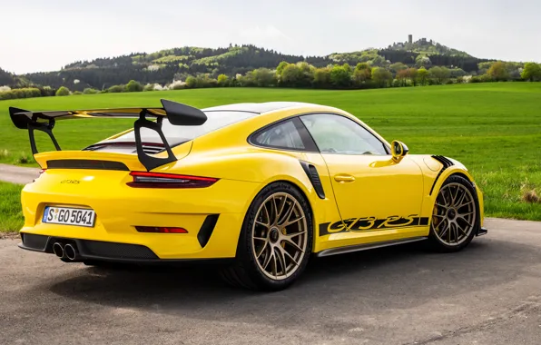 911, Porsche, rear view, 2018, GT3 RS, Weissach Package