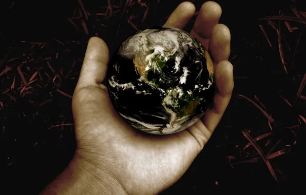 Picture earth, planet, ball, hand