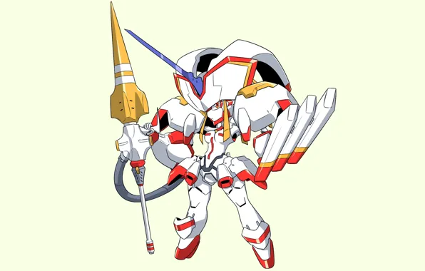 Chibi, light green background, Strelitzia, Darling In The Frankxx, Cute in France, Franks, Strelitzia