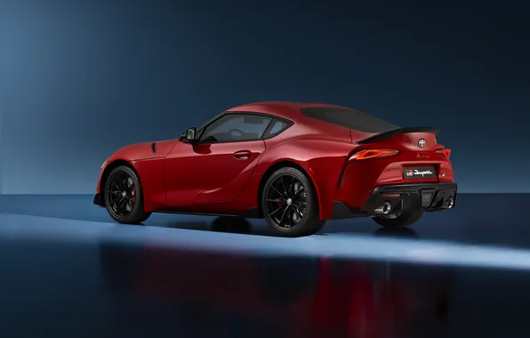 Coupe, Toyota, Supra, sport car, sports car, rear-wheel drive, Toyota GR, red body