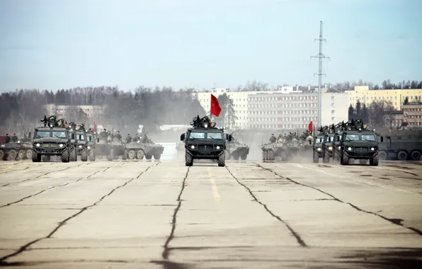 Picture Tiger, May 9, GAZ-233014, Alabino, rehearsal, victory parade