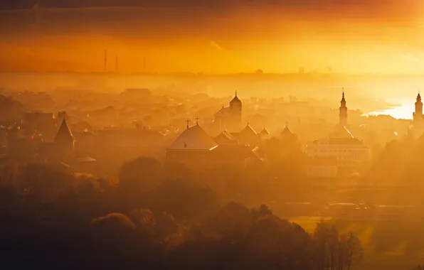 Fog, morning, Lithuania, Kaunas