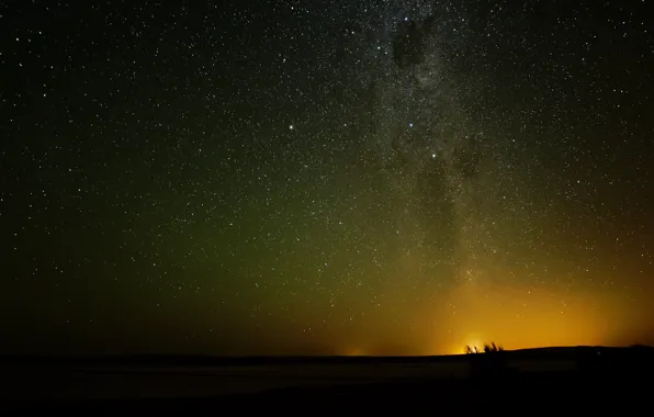 Space, stars, night, horizon, the milky way
