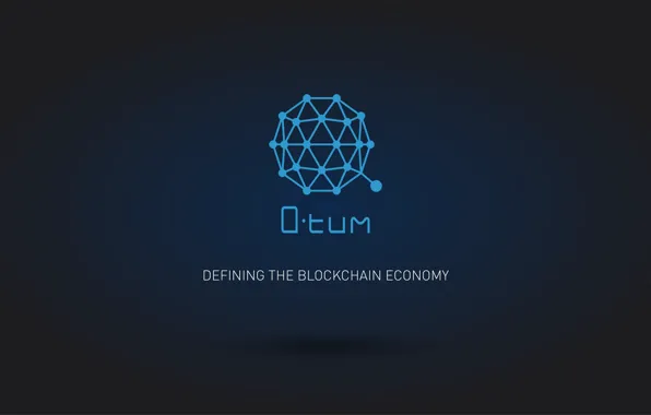 Picture blue, logo, currency, fon, cryptocurrency, qtum, Qtum