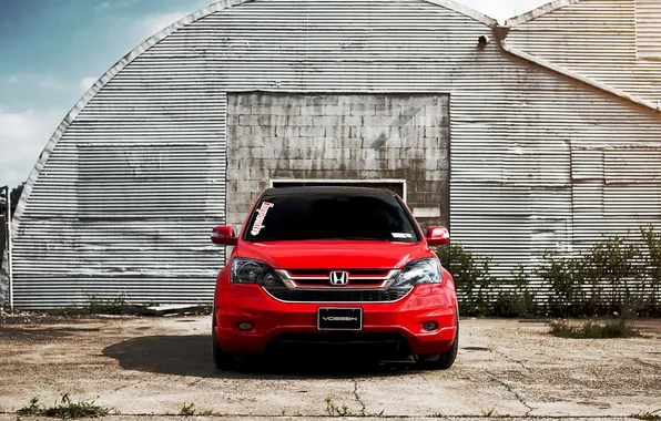 The sky, clouds, tuning, before, red, honda, red, Honda