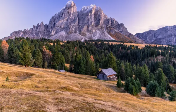 Nature, house, mountain