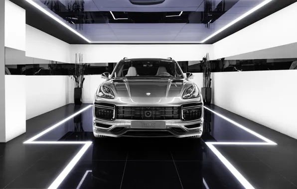 Porsche, front view, Turbo, Cayenne, TechArt