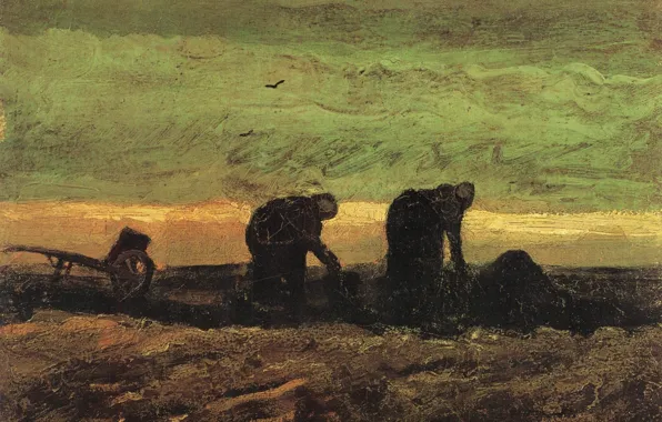 Vincent van Gogh, in the Moor, Two Women