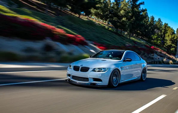 Picture bmw, road, speed, e92