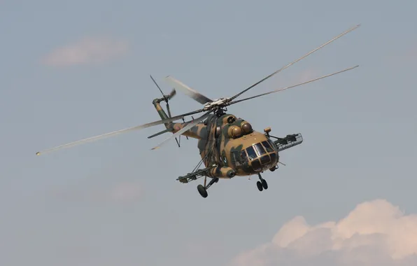 Picture flight, helicopter, military transport, Mi-171