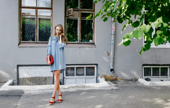 Picture summer, look, face, hair, home, slim, dress, handbag