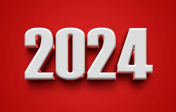 Figures, New year, date, 2024