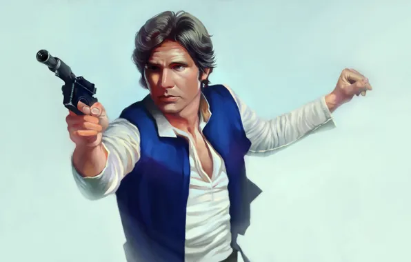 Gun, Star Wars, guy, Han Solo