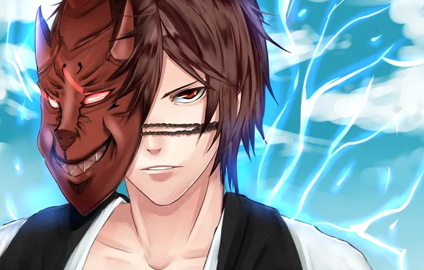 Look, smile, mask, guy, art, Skye Rei, Lachrimae