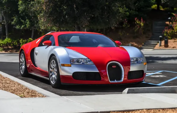 Picture veyron, silver, red, bugatti