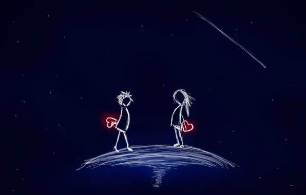 Love, Hearts, a pair of lovers