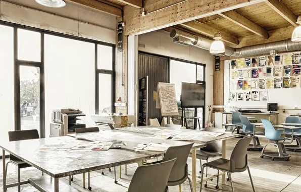 Wallpaper design, style, interior, office, shop, workspace, Delli ...