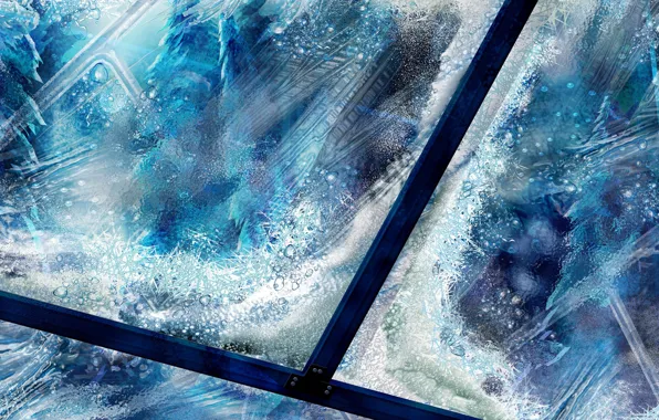 Winter, patterns, Windows, Cold