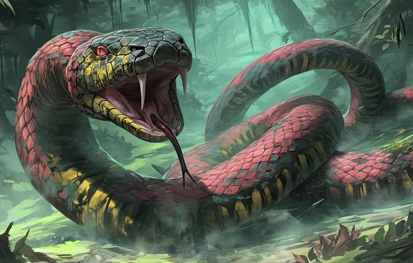 Language, Snake, Stream, Mouth, Fangs, Face, Reptile, Animal