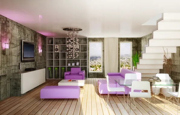 Design, interior, living room, modern, dining room