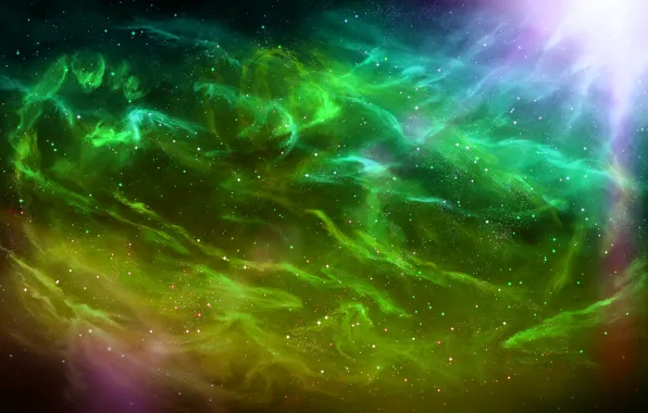 The sky, stars, rays, light, nebula