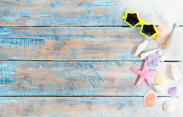 Sand, beach, background, Board, star, shell, summer, beach