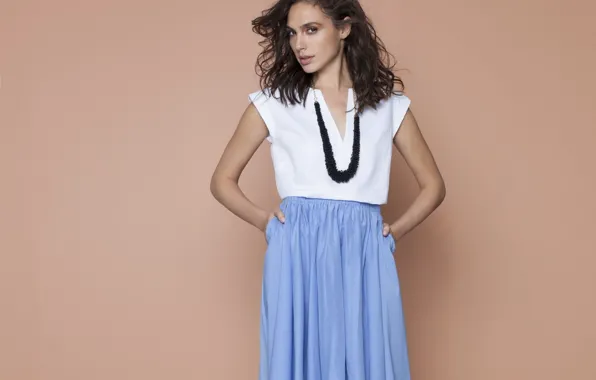 Look, girl, background, skirt, blouse, Gal Gadot, Gal Gadot