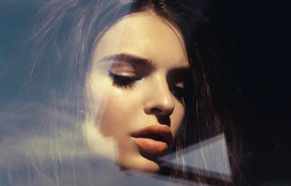 Look, glass, face, model, brunette, Emily Ratajkowski, Emily Ratajkowski