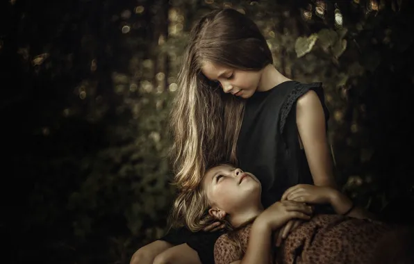 Friendship, sisters, two girls