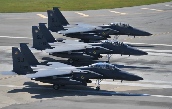Picture fighter, USAF, F-15E Strike Eagle, Elephant Walk