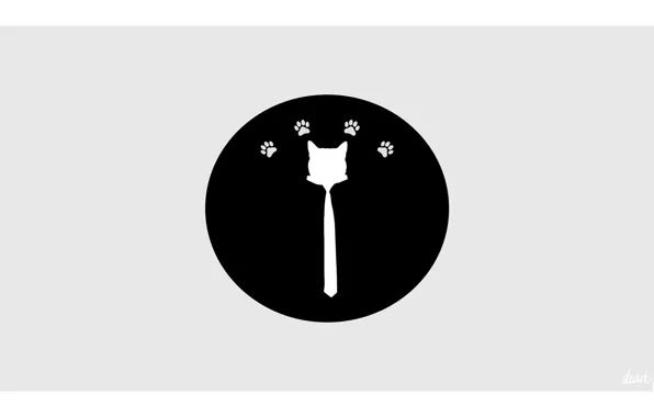 Cat, legs, minimalism, tie