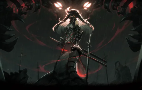 Weapons, anime, art, ninja